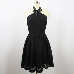 Rodarte x Target Black Lace Ribbon Halter Dress 2009 Size 9